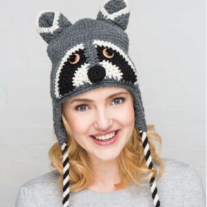 Receita Gorro Guaxinim amigurumi