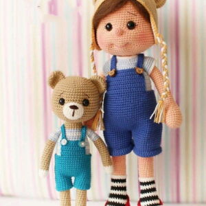 Receita Urso e Menino Amigurumi
