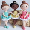 Receita Bailarinas amigurumi