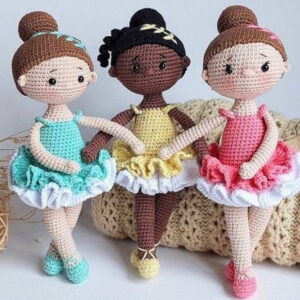 Receita Bailarinas amigurumi