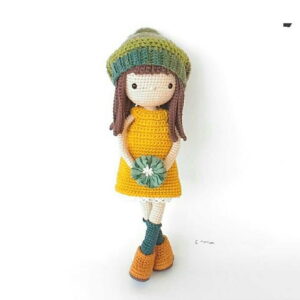 Receita Boneca de touca amigurumi