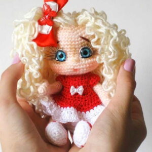 Receita Boneca Mini Amigurumi