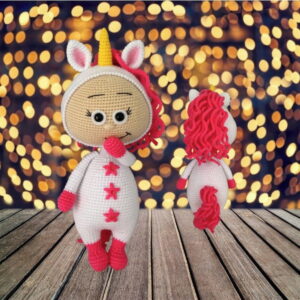 Receita Boneca unicornio Amigurumi