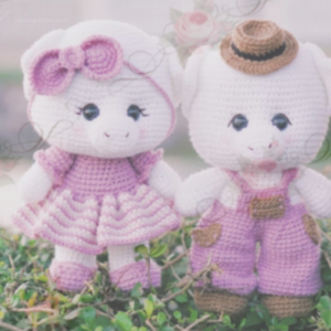 Receita Casal Porquinho Amigurumi