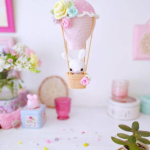Receita Coelha no Balão amigurumi
