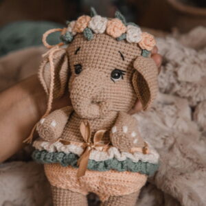 Receita Elefante com balão Amigurumi