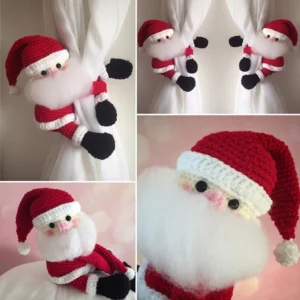 Receita Papai Noel Segura Cortina Amigurumi (2)