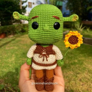 Receita Shrek amigurumi