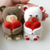 Receita Ursos Namorados Amigurumi