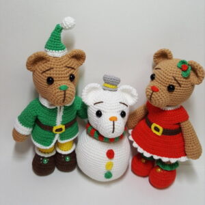 Receita Ursos Natal Amigurumi