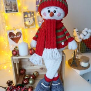 Receita Boneco de Neve Amigurumi