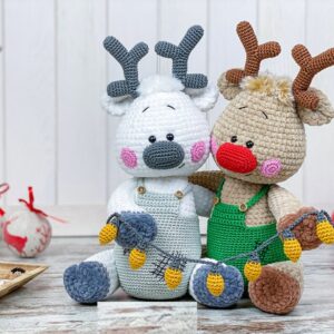 Receita Alce Natalino Amigurumi