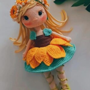 Receita Boneca Girassol Amigurumi