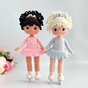 Receita Boneca Patinadora Amigurumi