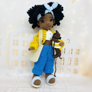 Receita Boneca com Cachorro Amigurumi