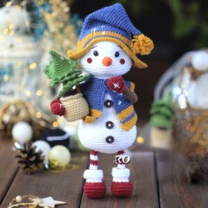Receita Boneco de Neve Amigurumi