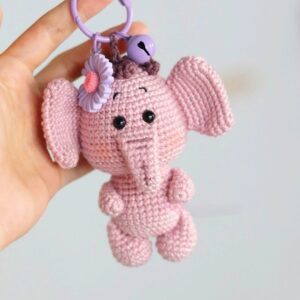 Receita Chaveiro Elefante Amigurumi