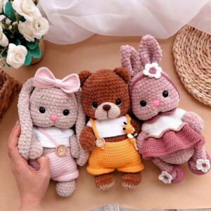 Receita Coelhas Amigurumi