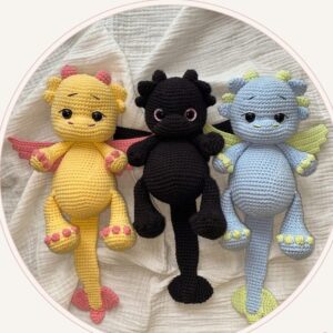 Receita Dragões Amigurumi