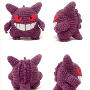 Receita Pokemon Gengar Amigurumi