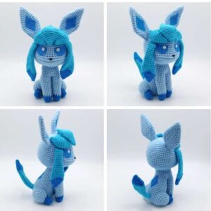 Receita Pokemon Glaceon Amigurumi