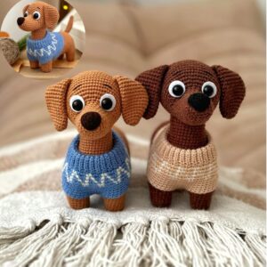 Receita Cachorro Basset Amigurumi