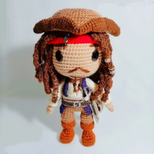 Receita Jack Sparrow Amigurumi