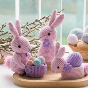 Receita Coelho Cesto Amigurumi