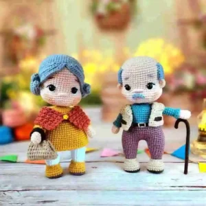 Receita Casal de Idoso Amigurumi