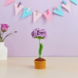 Receita Flor Roxa Amigurumi
