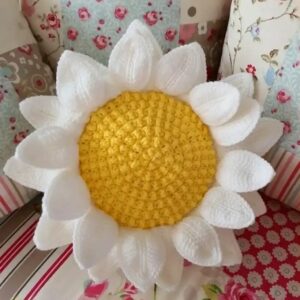 Receita Almofada Flor Amigurumi