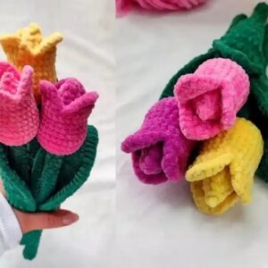 Receita Flor Tulipa Amigurumi