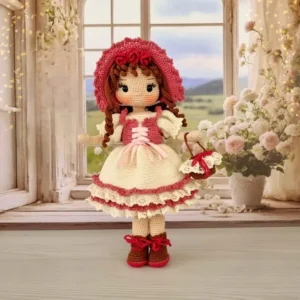 Receita Boneca Camponesa Amigurumi