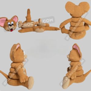 Receita Brinquedo Sensorial Encaixe Jerry Amigurumi