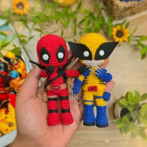 Receita deadpool e wolverine Amigurumi