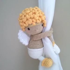 Receita Anjo Segura Cortina Amigurumi