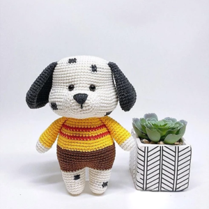 Receita Cachorro Dalmata Amigurumi