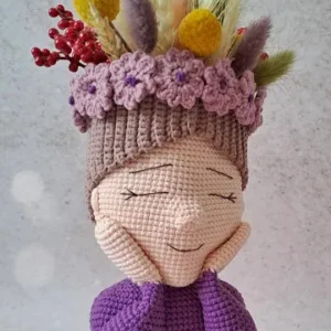 Receita Vaso de Flor Amigurumi