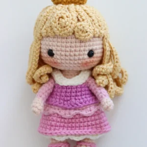 Receita Mini Princesa Aurora Amigurumi