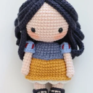Receita mini Princesas Branca de Neve Amigurumi