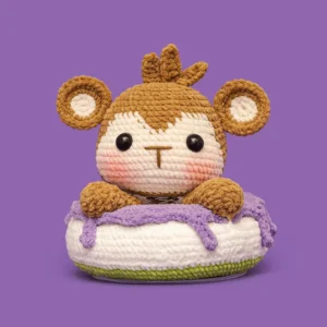 Receita Macaco Acessório Carro Amigurumi