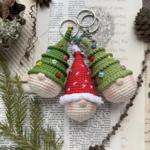 Receita Chaveiro Gnomo Natalino Amigurumi
