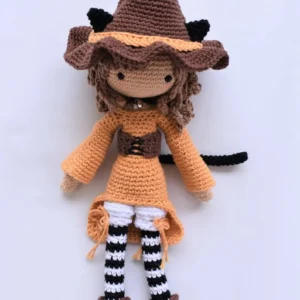 Receita Boneca Gata Bruxa Amigurumi