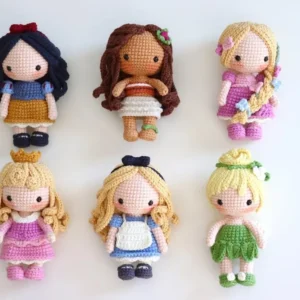 Receita Mini Princesas Amigurumi