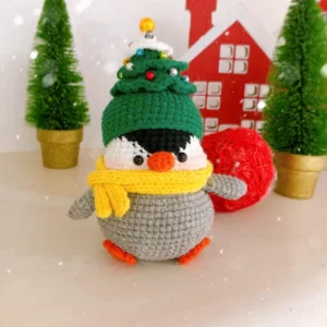 Receita Pinguim Natal Amigurumi