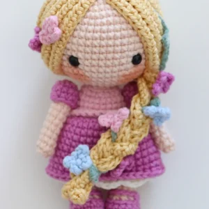 Receita Mini Princesa Rapunzel Amigurumi
