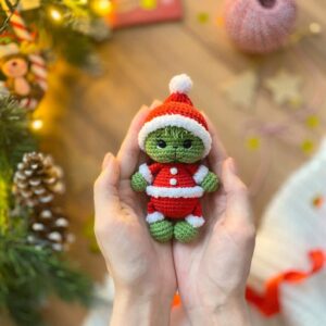 Receita Mini Grinch Natalino Amigurumi