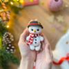 Receita Mini Boneco de Neve Natalino Amigurumi