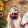 Receita Mini Papai Noel Natalino Amigurumi