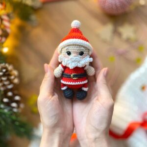 Receita Mini Papai Noel Natalino Amigurumi